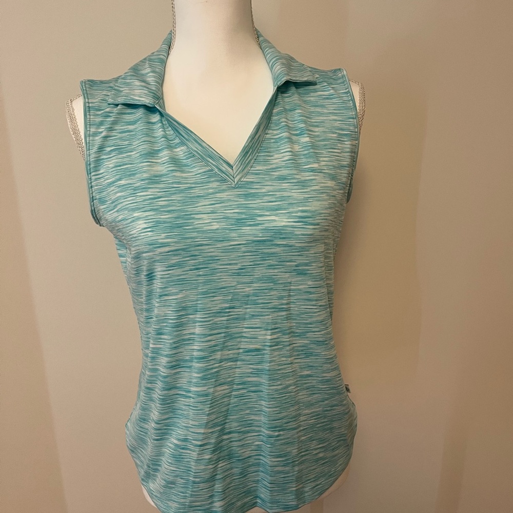 Lady Hagen Teal Sleeveless Golf Tank Top